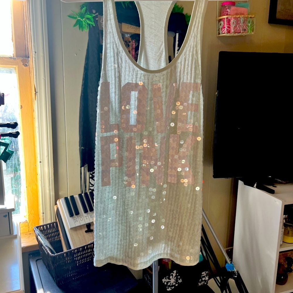 Victoria’s Secret green racer back bling tank top
